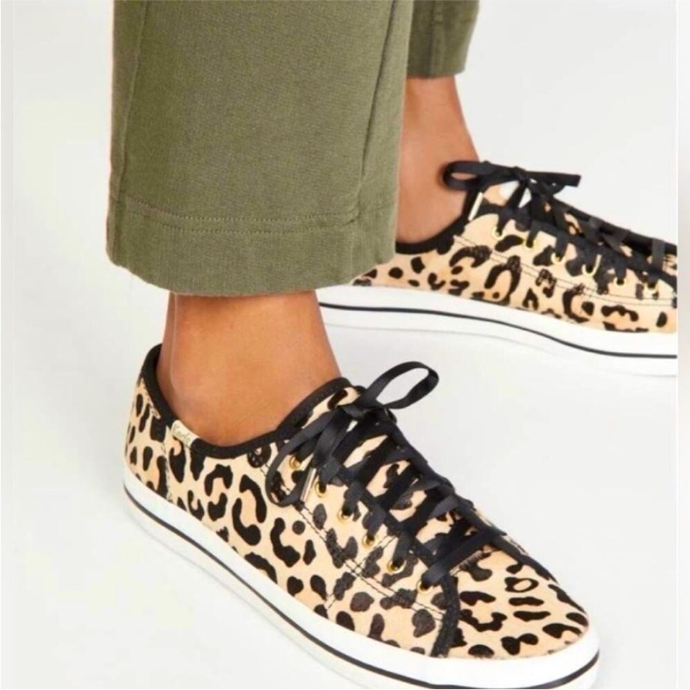 Keds x Kate Spade Kickstart Calf Hair Leopard Sneakers